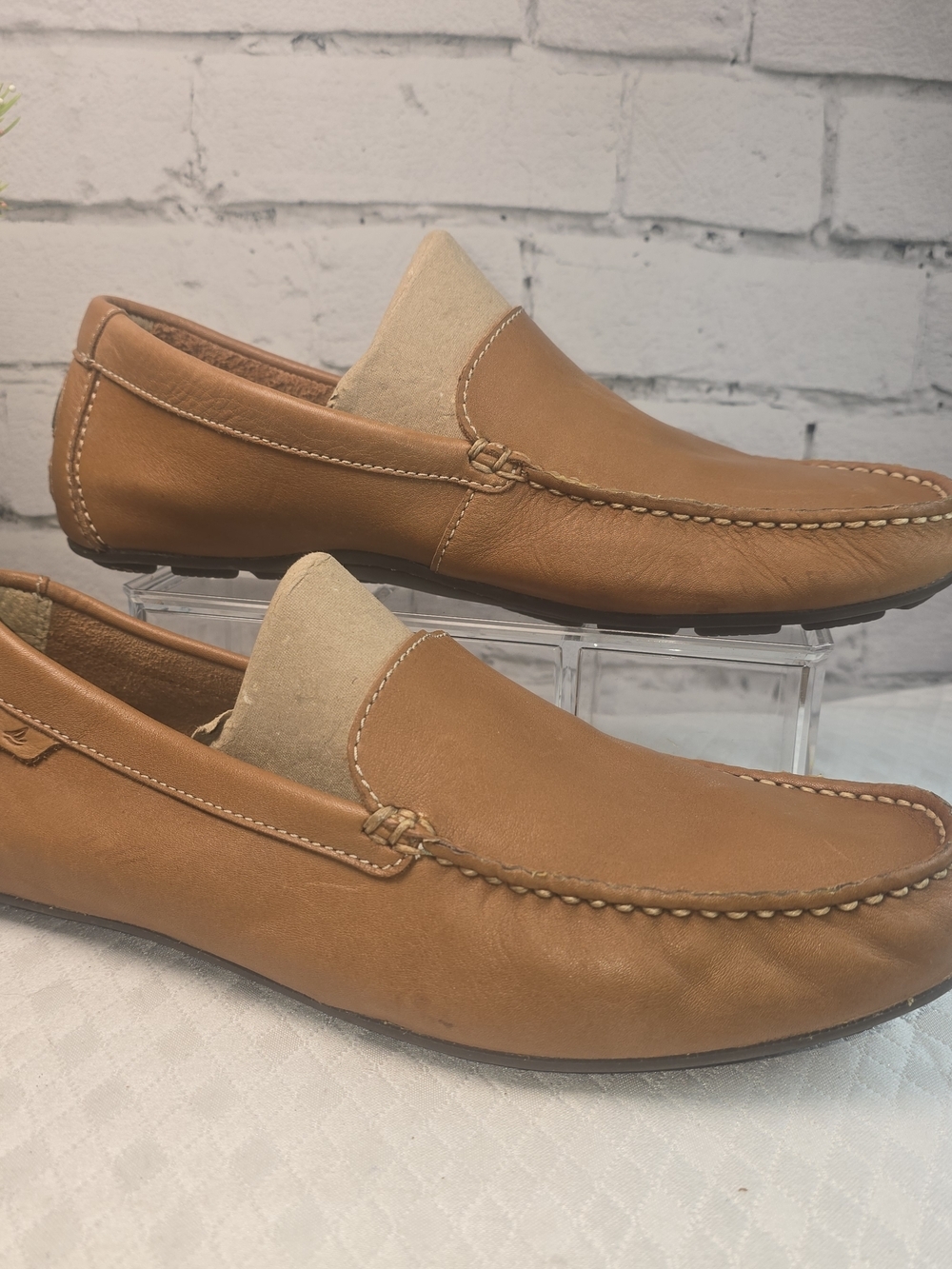 SPERRY TOP-SIDER WAVE DRIVER VENETIAN MOCCASINS TAN LEATHER SLIP-ON MENS 11.5 - Picture 1 of 9